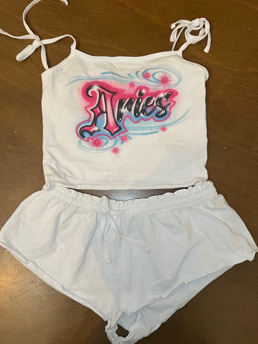 HOROSCOPEZ Aries Dreams Pajama Tank and Shorts, Size XS